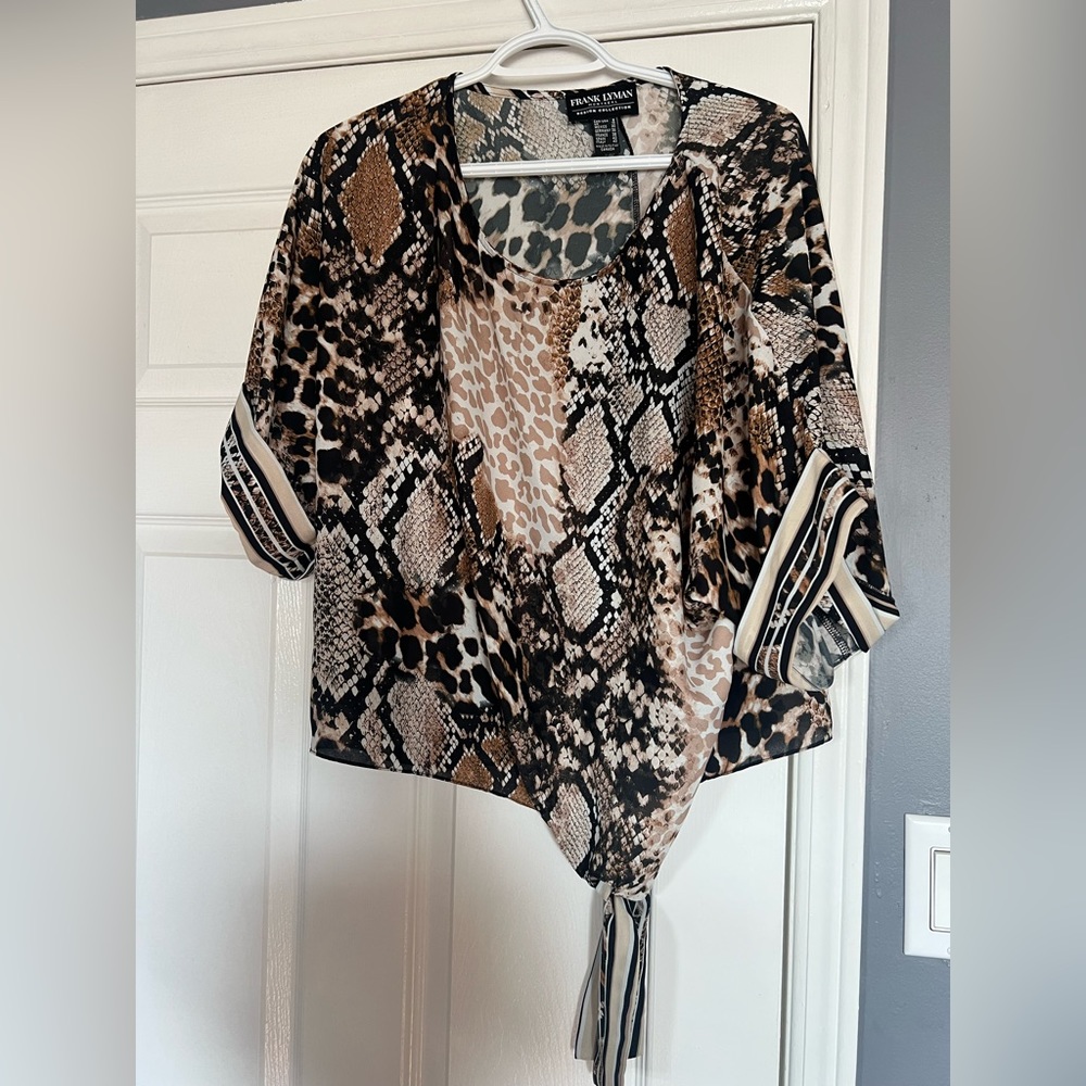 Frank Lyman Animal Print Blouse
